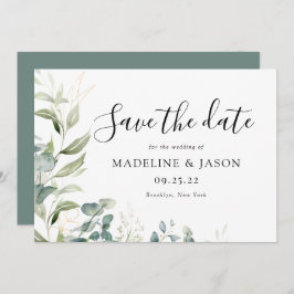 Eukalyptus Gold Wedding Save The Date