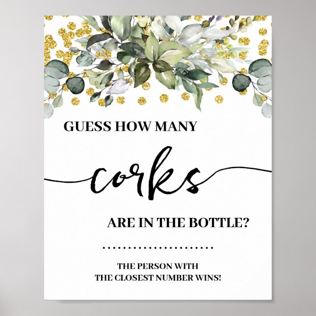 Eukalyptus Gold Wie viele Corks Duschgel Poster (Vorne)