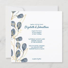 Eukalyptus Golden Garden Floral Wedding Einladung
