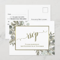 Eukalyptus & Golden Pine Wedding RSVP