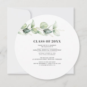 Eukalyptus Grad 2022 Sukkulente Graduation Party Einladung