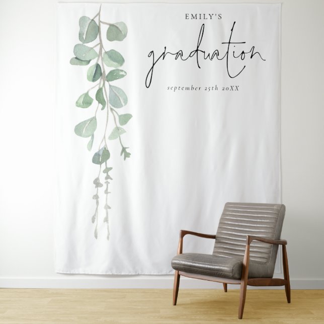 Eukalyptus Grad Name Abschluss Foto Hintergrund Wandteppich (Beispiel)