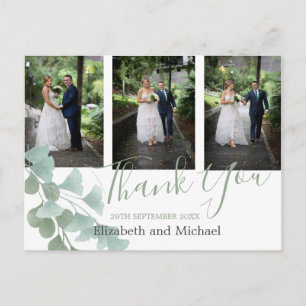Eukalyptus Green Blätter Elegant Wedding Vielen Da Postkarte