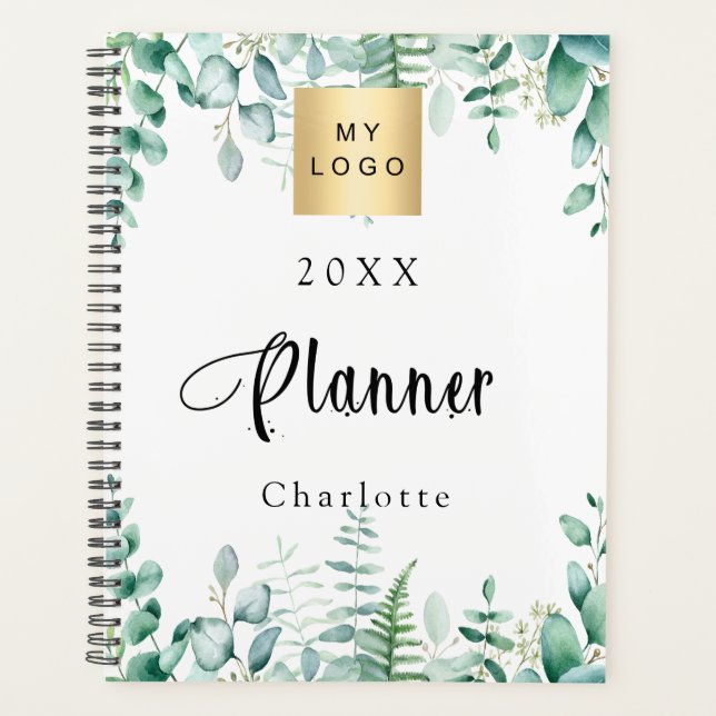 Eukalyptus green business logo 2026 planer (Vorderseite)