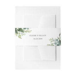 Eukalyptus Green Foliage Wedding Einladung Einladungsbanderole