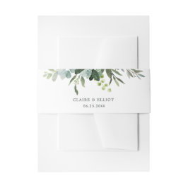 Eukalyptus Green Foliage Wedding Einladungsbanderole