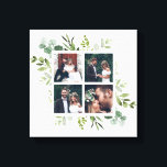 Eukalyptus Green Foliage Wedding Foto Square Leinwanddruck<br><div class="desc">Entwerfen Sie Ihre eigene schöne Leinwand mit Ihrer eigenen Hochzeit,  Ihrem Jubiläum,  Ihrer Verlobung und Ihrem besonderen Foto. In dieser Leinwand sind Aquarell Eukalyptus,  grüne Blätter mit 4 Hochzeitsfotos zu sehen. Für eine weiter gehende Anpassung dieses Designs klicken Sie bitte auf den Link "Weitere Anpassung". Matching-Elemente sind ebenfalls verfügbar.</div>