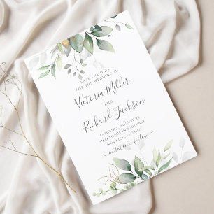 Eukalyptus Green Foliage Wedding Save The Date