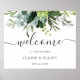 Eukalyptus Green Foliage Wedding Welcome Sign Poster (Vorne)