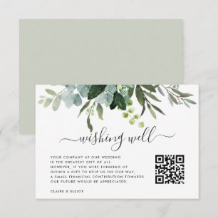 Eukalyptus Green Foliage wünscht sich guten QR Cod Begleitkarte