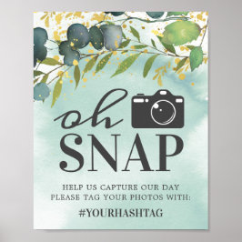 Eukalyptus Green Gold Oh Snap Poster