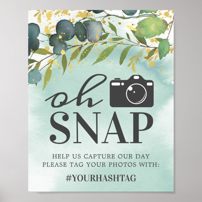 Eukalyptus Green Gold Oh Snap Poster (Vorne)