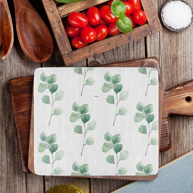 Eukalyptus Green Pattern Schneidebrett (Von Creator hochgeladen)