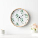 Eukalyptus Green Pattern Uhr<br><div class="desc">Eukalyptus Green Pattern</div>