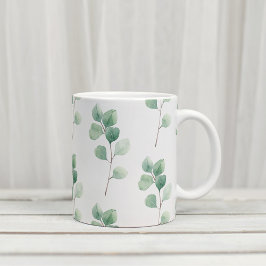 Eukalyptus Green Pattern Zweifarbige Tasse