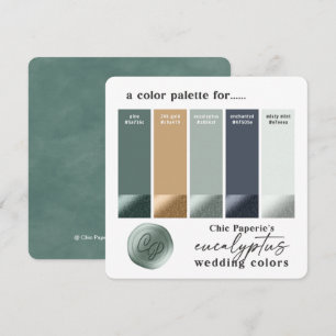 Eukalyptus Green Summer Wedding Color Palette Card Einladung