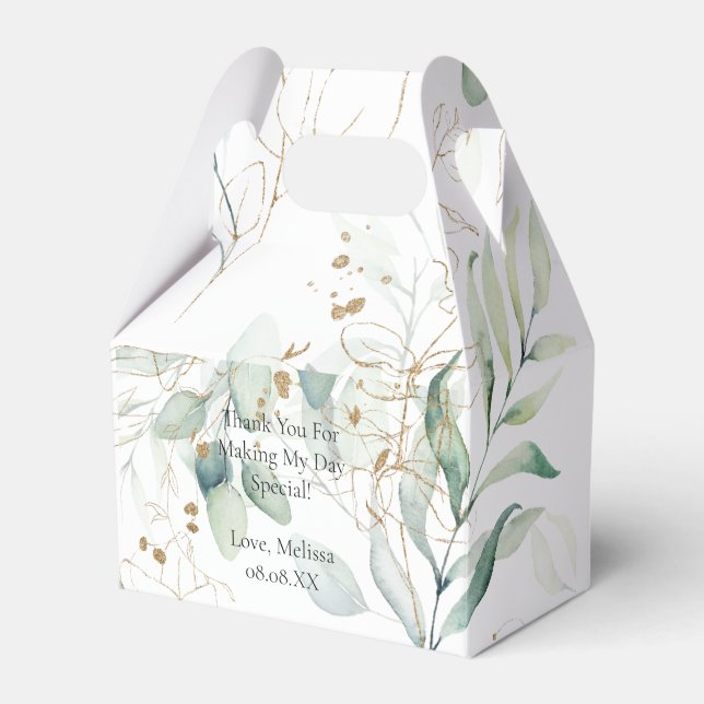Eukalyptus Greeneralize Favor Box Geschenkschachtel (Vorderseite)
