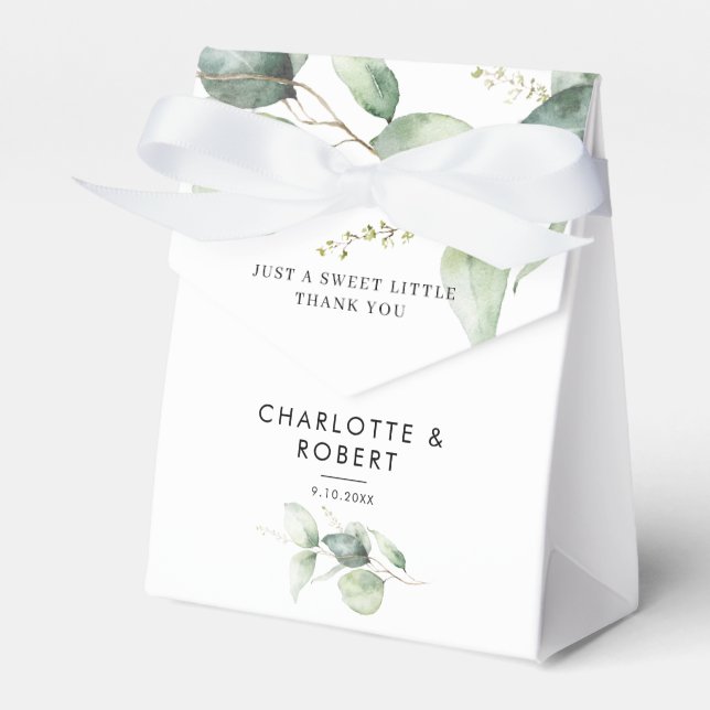 Eukalyptus Greenerenerity Wedding Vielen Dank Geschenkschachtel (Vorderseite)