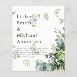 Eukalyptus Greenerenery Blätter Emerald Wedding Flyer