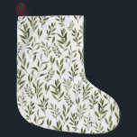 Eukalyptus Greenerenery-Blätter Muster  Großer Weihnachtsstrumpf<br><div class="desc">Eukalyptus-Blätter</div>