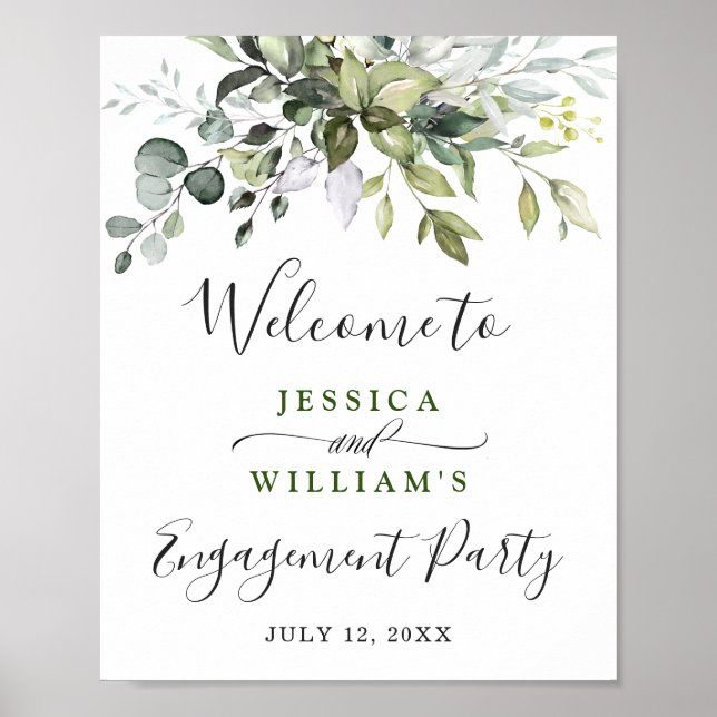 Eukalyptus Greenerenery Engagement Party Poster (Vorne)