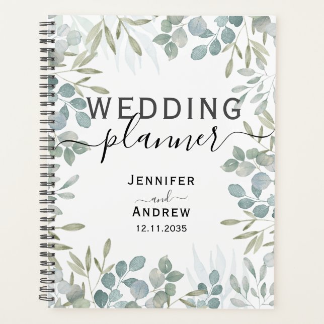 Eukalyptus Greenerenery Sage Wedding Planner Planer (Vorderseite)