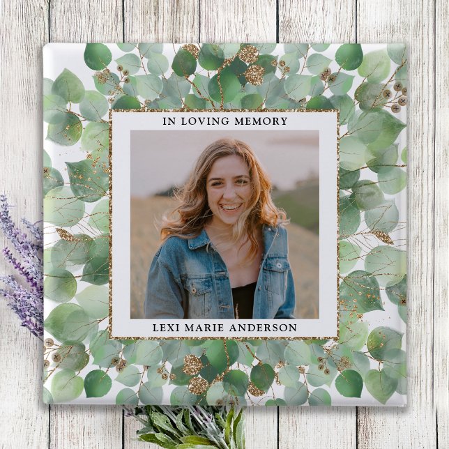 Eukalyptus Greenerity Foto Gedenkfeier Beerdigung Button (Von Creator hochgeladen)