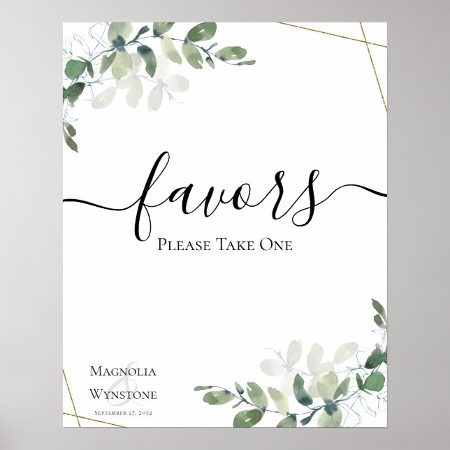 Eukalyptus Greenerity Gastgeschenke Hochzeiten unt Poster (Vorne)
