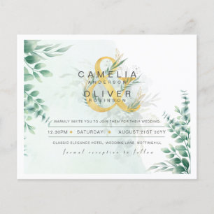 Eukalyptus Greenerity Gold Wedding QR CODE IN Flyer