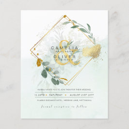 Eukalyptus Greenerity Gold Wedding QR CODE IN Flyer