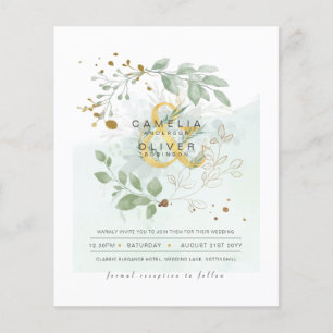 Eukalyptus Greenerity Gold Wedding QR CODE IN Flyer