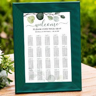 Eukalyptus Greenerity Hochzeitstabelle Poster