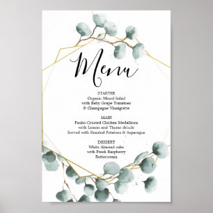 Eukalyptus Greenerity Menu oder Bar Menu Sign Poster