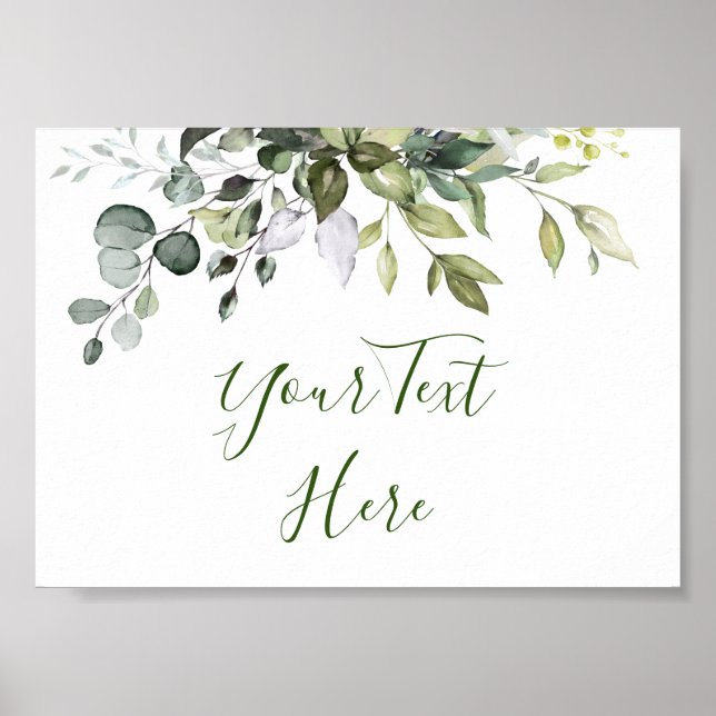 Eukalyptus Greenerity Sign Poster (Vorne)