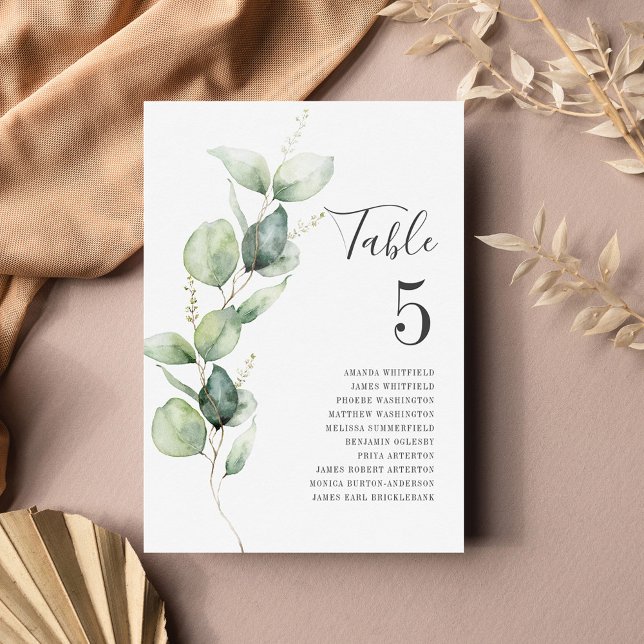 Eukalyptus Greenerity Tischnummer 5 Hochzeitssitze (Von Creator hochgeladen)
