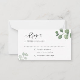 Eukalyptus Greenerity UAWG Wedding Mitteilungskarte