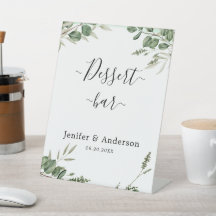 Eukalyptus Greenerity Wedding Dessert Bar Sign