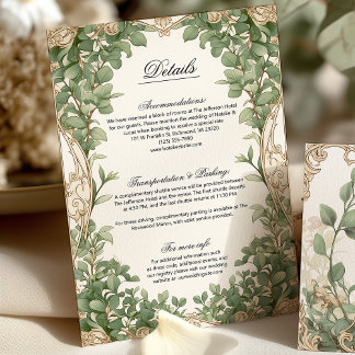 Eukalyptus Greenerity Wedding Details Eintrittskar