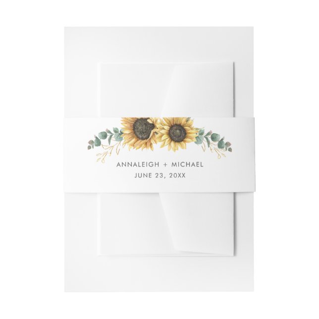 Eukalyptus Greenerity Wedding Einladungsbanderole (Vorderseite Beispiel)