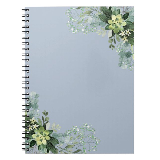 Eukalyptus Greenerity Wedding Foliage Babys Atem Notizblock (Vorderseite)