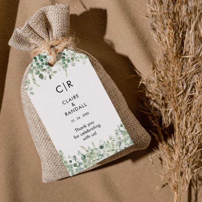Eukalyptus Greenerity Wedding Geschenkanhänger (Von Creator hochgeladen)