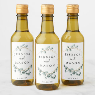 Eukalyptus Greenerity Wedding Mini Wine Labels Weinetikett