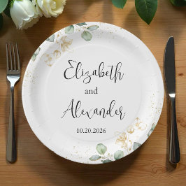 Eukalyptus Greenerity Wedding Paper Plate Pappteller