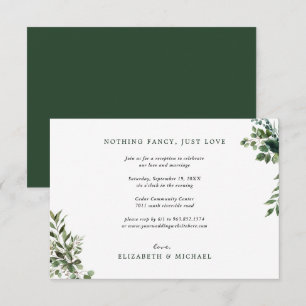 Eukalyptus Greenerity Wedding Reception nur Beilag Einladung
