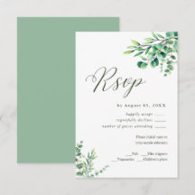 Eukalyptus Greenerity Wedding RSVP