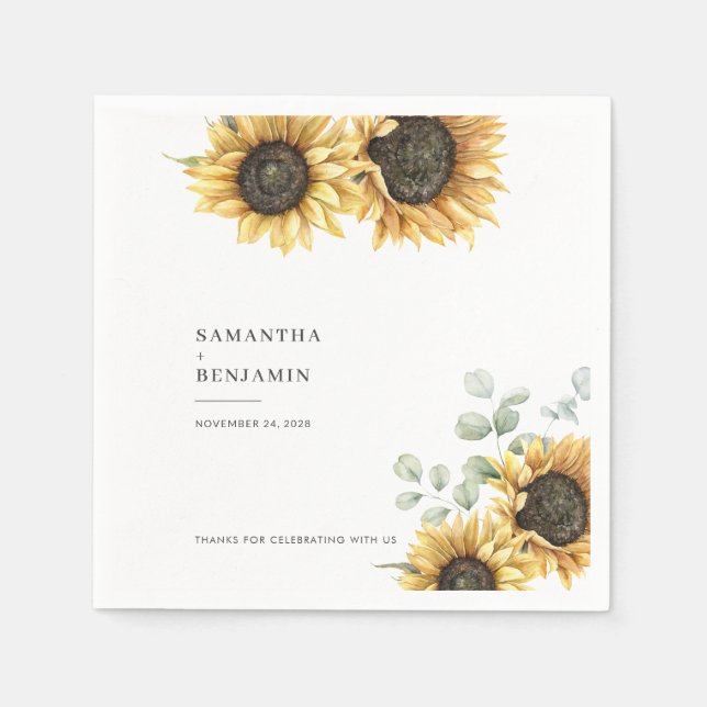 Eukalyptus Greenerity Wedding Serviette (Vorderseite)