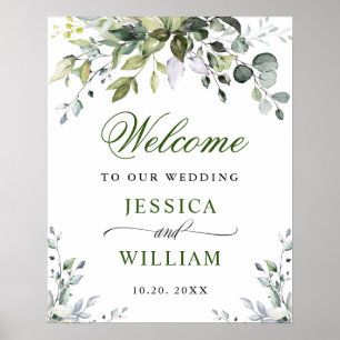 Eukalyptus Greenerity Wedding Welcome Poster