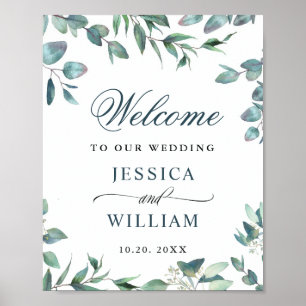 Eukalyptus Greenerity Wedding Welcome Poster