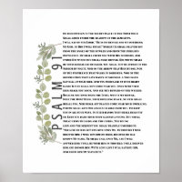 Eukalyptus Greenery Bible Art Psalm 91 Schrift