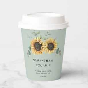 Eukalyptus Greenery Blumenblume Hochzeit Pappbecher